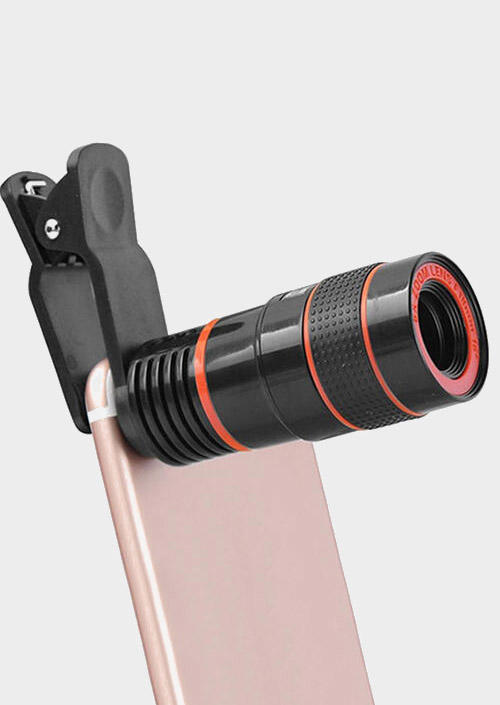

12X Telephoto Lens Smart Phone Camera Lens in Black. Size