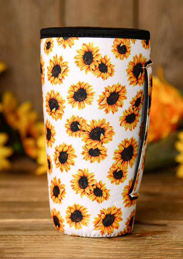 

Sunflower Tumbler Sleeves Cup Cover Holder, White, 501127
