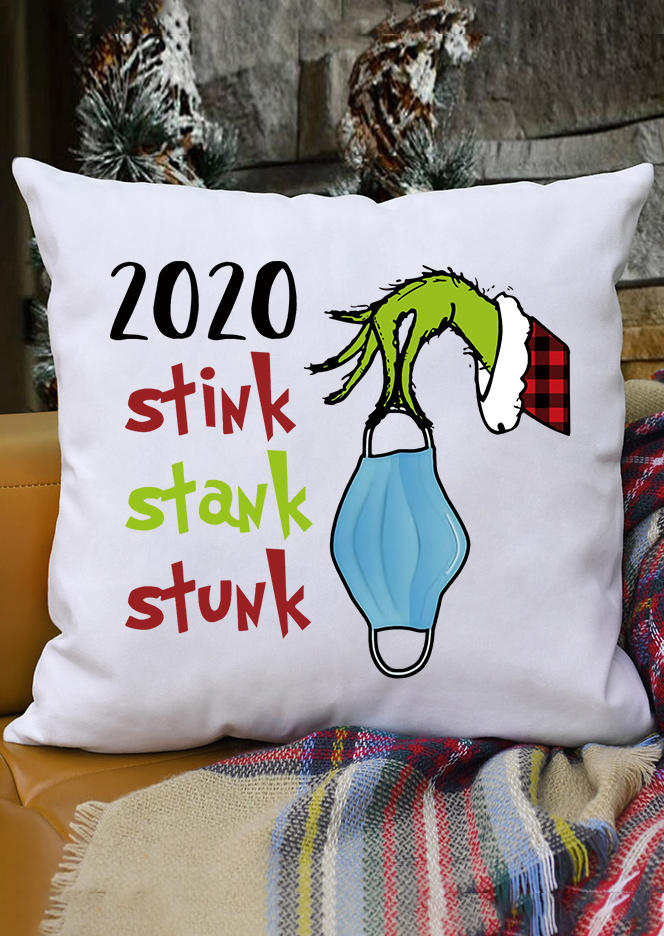 

Christmas Decoration 2020 Stink Stank Stunk Grinch Hand Pillowcase without Pillow in White. Size