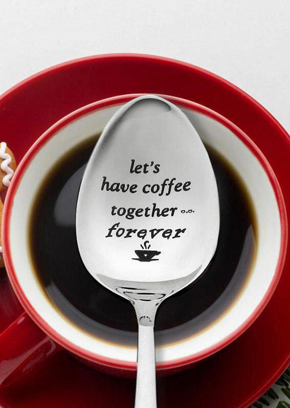 Tools You Are My Sunshine Let's Have Coffee Together Forever Spoon in Multicolor. Size: One Size