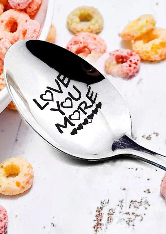 

Tools I Love You Heart Stainless Steel Spoon in Pattern2. Size