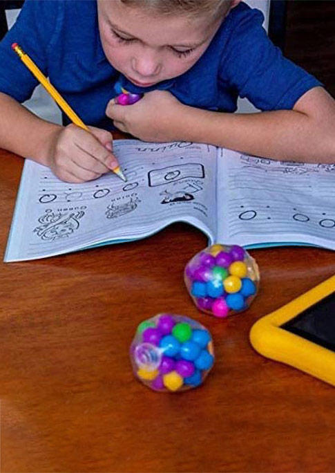 

Colorful Squeezing Stress Relief Ball Toy in Multicolor. Size