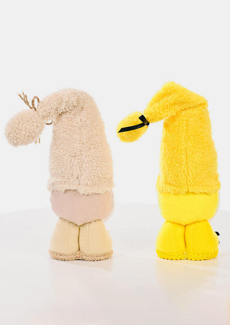 

Bee Daisy Faceless Gnome Plush Toy in Light Khaki. Size