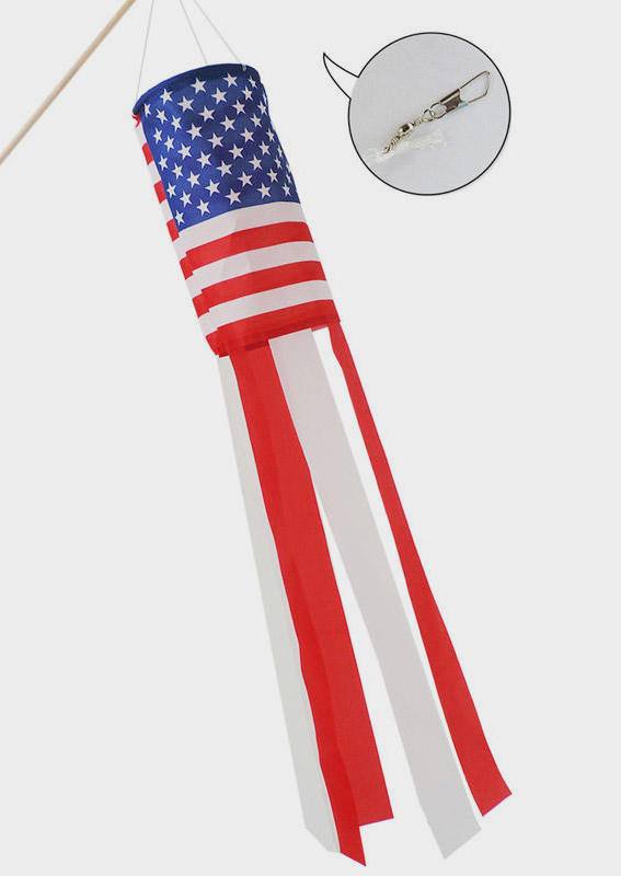 

Outdoor Products Outdoor American Flag Star Striped Windsock in Red. Size