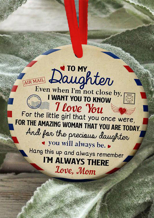 

Mom To My Daughter Tree Hanging Ornament in Multicolor. Size