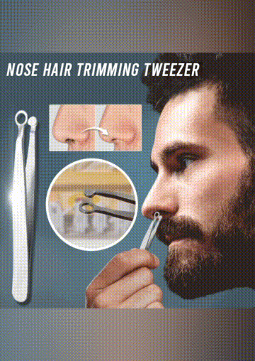 

Universal Nose Hair Trimming Tweezer in Silver. Size