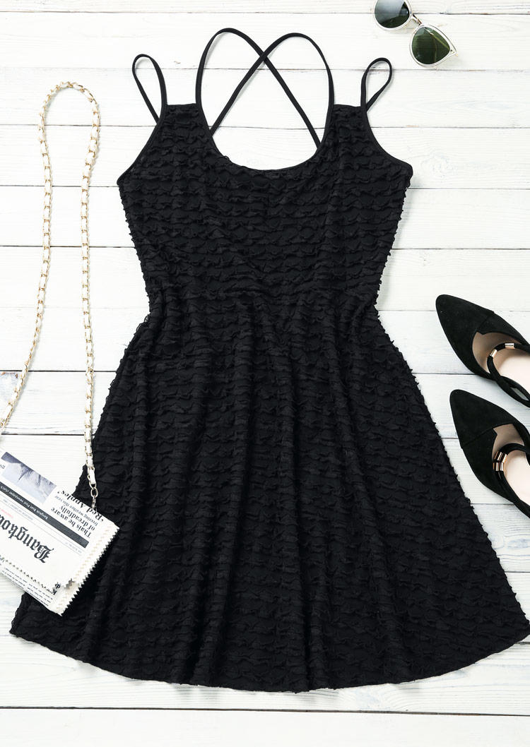 

Mini Dresses Dotted Swiss Cut Out Mini Dress in Black. Size: ,2XL