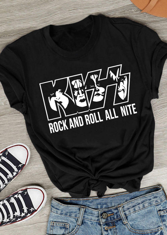 

T-shirts Tees All Nite O-Neck T-Shirt Tee Black in Black. Size
