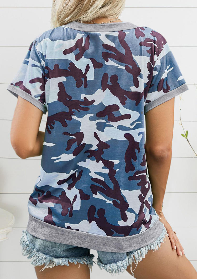 

T-shirts Tees Camouflage Short Sleeve Casual T-Shirt Tee in Camouflage. Size