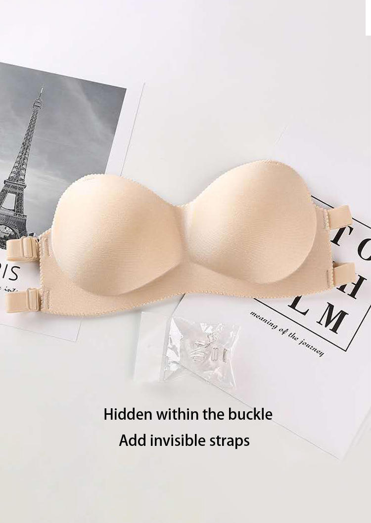 

Bras Breathable Adjustable Strap Anti-Slip Bra in Flesh. Size