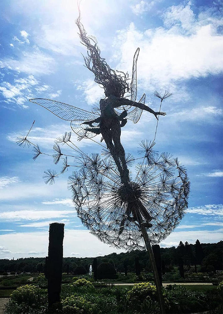 

Outdoor Products Fairy And Dandelions Dance Together Garden Decoration in Pattern2. Size