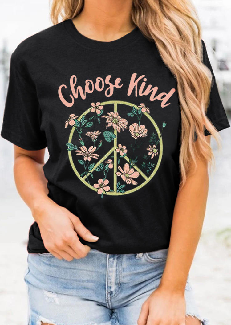 

T-shirts Tees Floral Choose Kind T-Shirt Tee in Dark Grey. Size: ,M,L,XL
