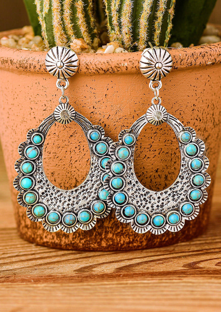 

Earrings Turquoise Water Drop Earrings in Cyan. Size