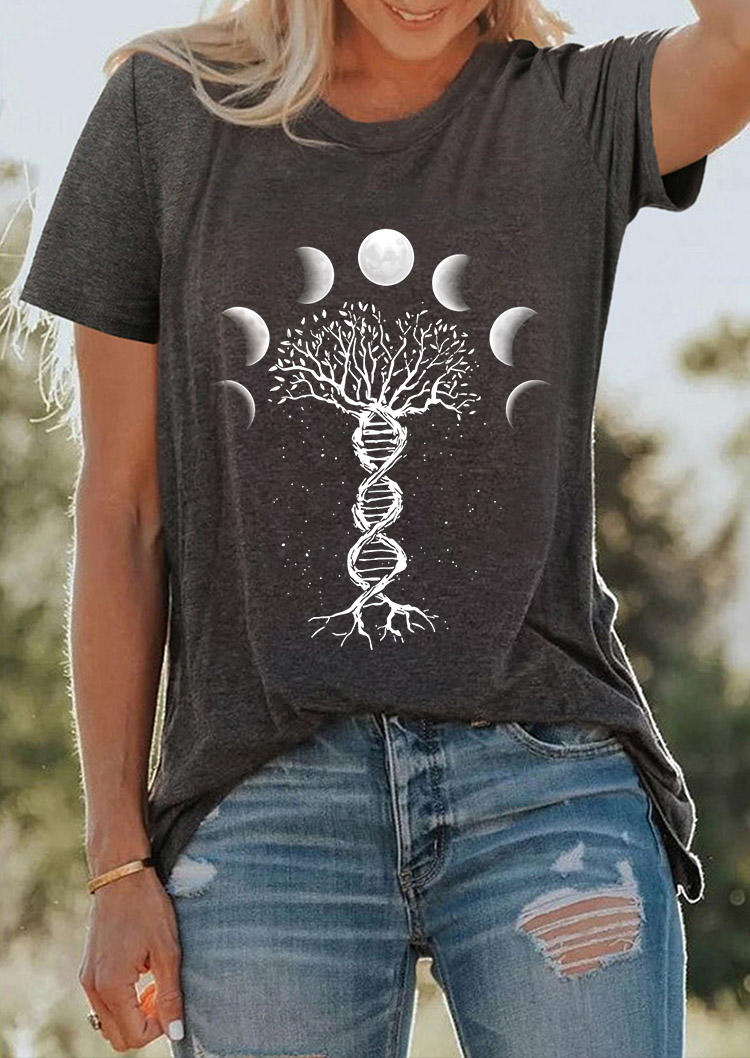 

T-shirts Tees Phases Of The Moon Tree T-Shirt Tee in Dark Grey. Size