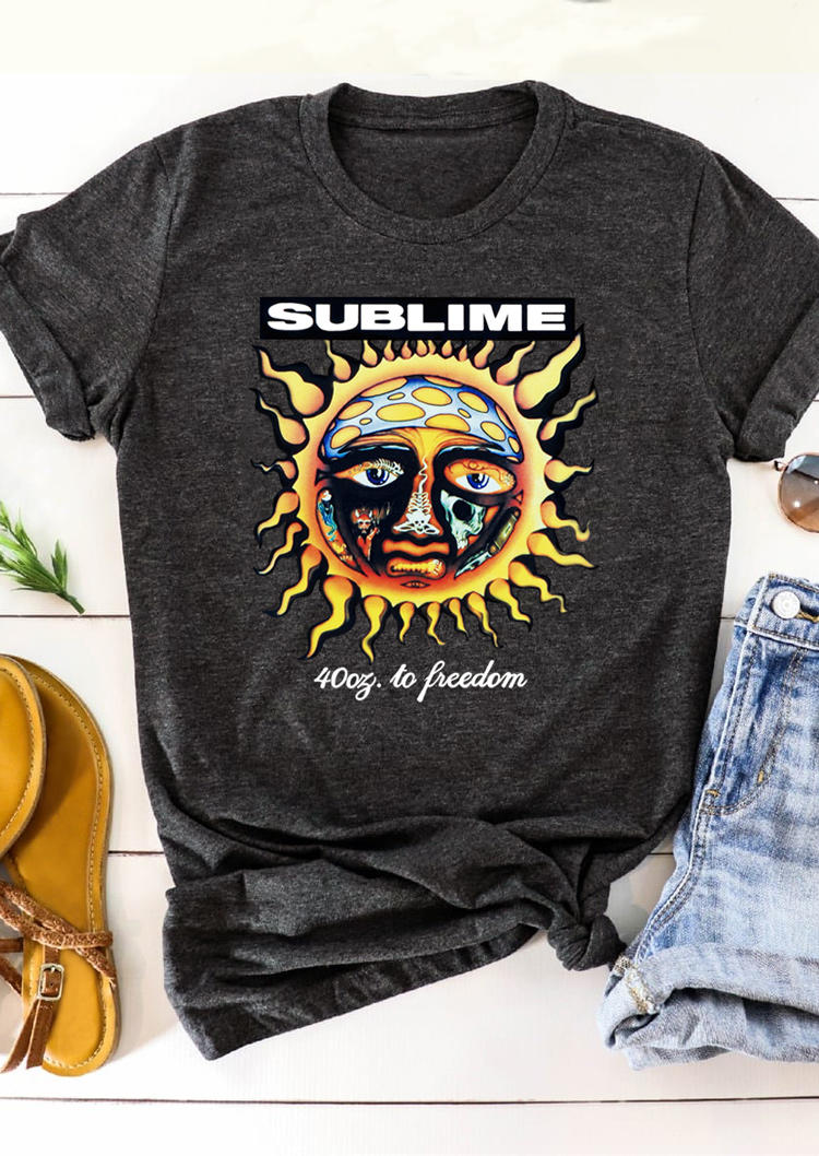 

T-shirts Tees Sublime 40 Oz. To Freedom T-Shirt Tee in Dark Grey. Size: ,XL