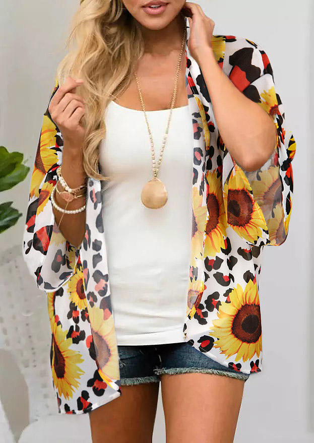 

Cardigans Sunflower Leopard Sun Protection Cardigan in Multicolor. Size