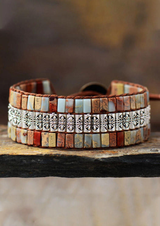 

Bracelet Vintage Bohemian Sunflower Turquoise Bracelet in Multicolor. Size