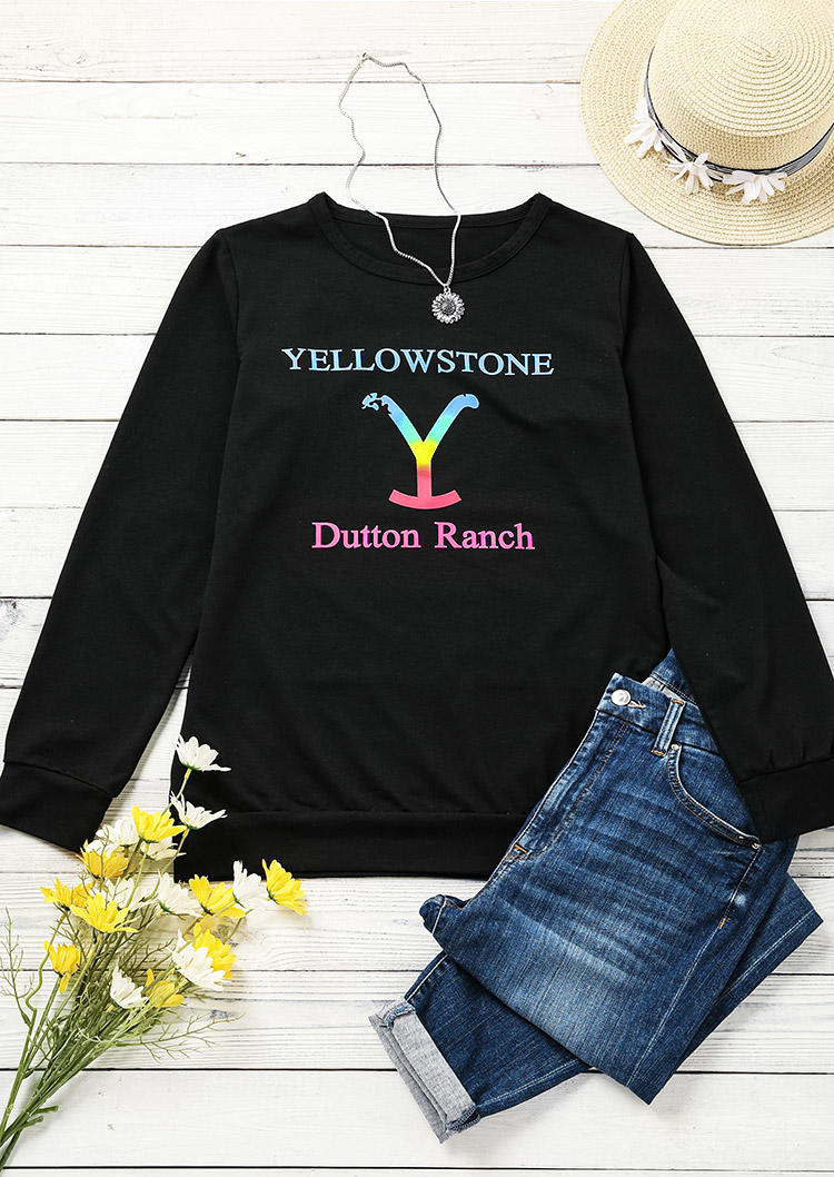 

Sweatshirts Dutton Ranch Long Sleeve O-Neck Sweatshirt in Black. Size: ,L