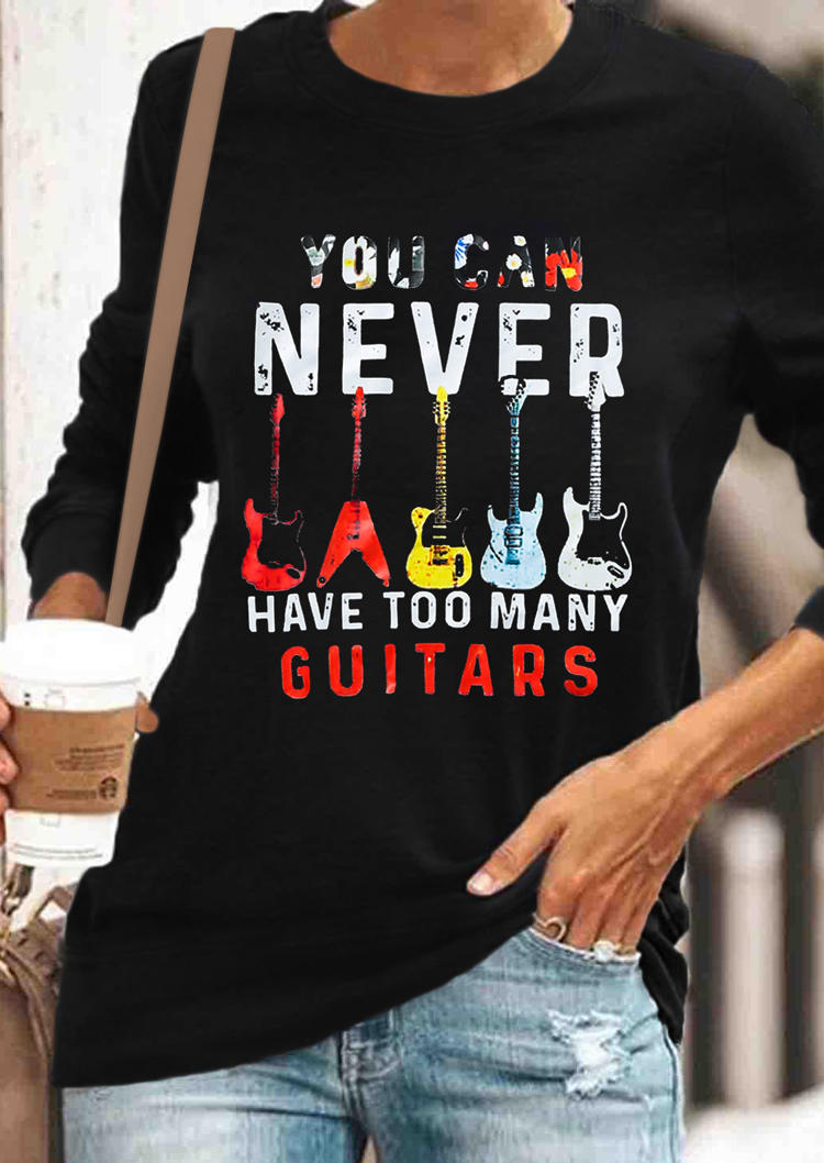 

T-shirts Tees You Can Never Have Too Many Guitars T-Shirt Tee in Black. Size