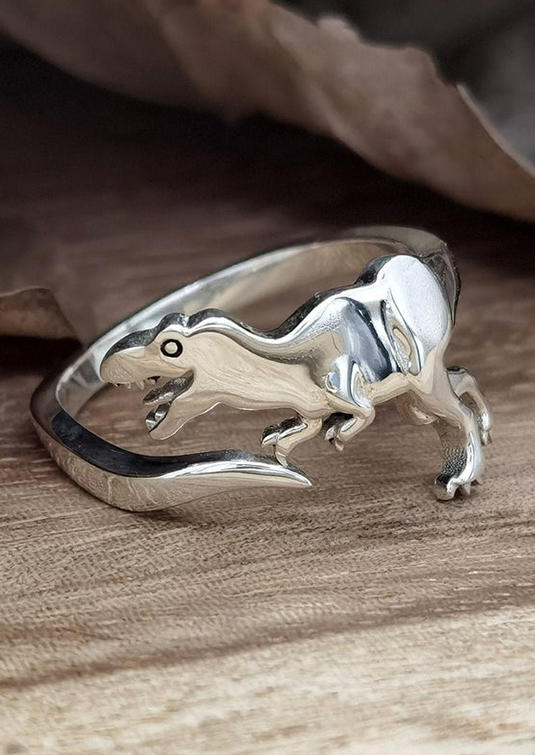 

Rings Dinosaur Tyrannosaurus Stegosaurus Open Adjustable Alloy Ring in Pattern1. Size