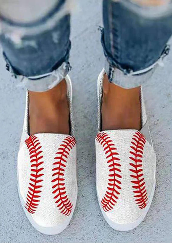 

Sneakers Baseball Slip On Flat Canvas Sneakers in White. Size: ,38,39,40,41