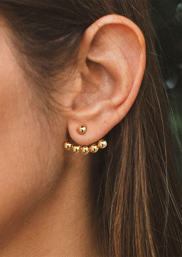 

Earrings 925 Sterling Silver Beading Earrings in Gold,Silver. Size