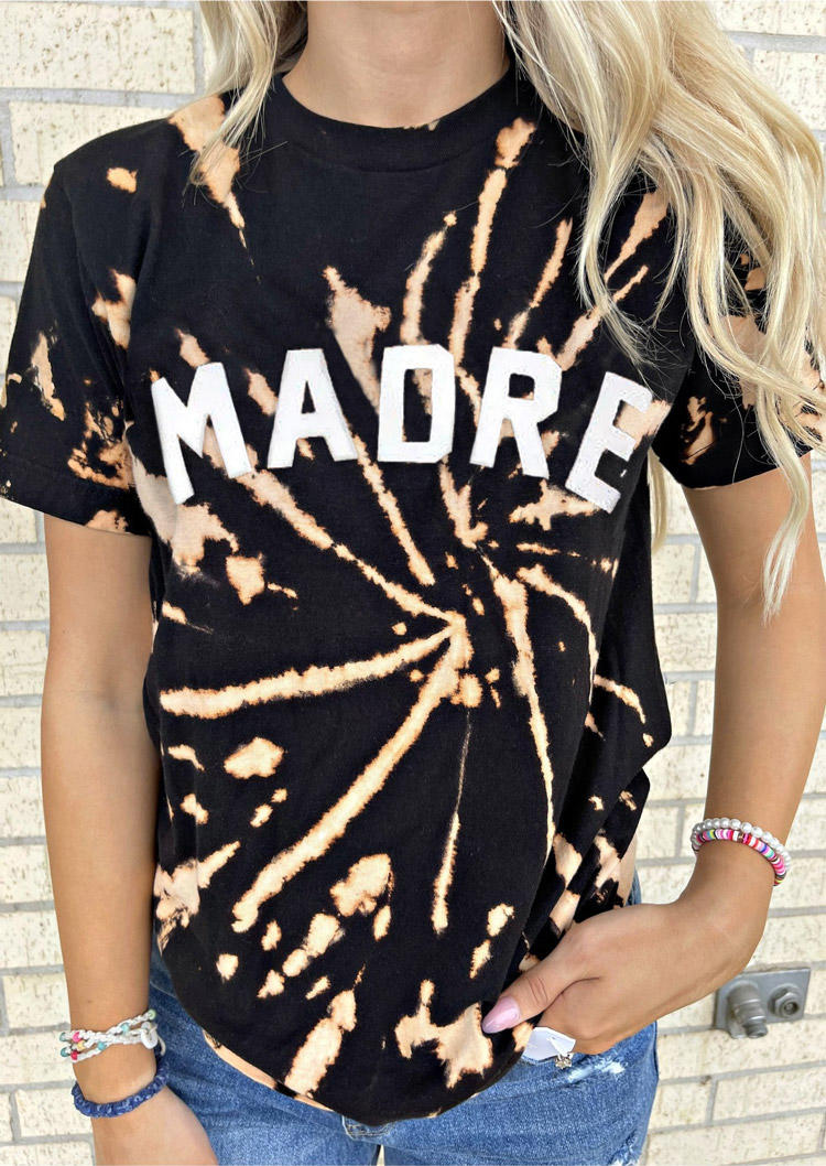 

T-shirts Tees Tie Dye Swirl Madre O-Neck T-Shirt Tee in Multicolor. Size: ,M,L,XL