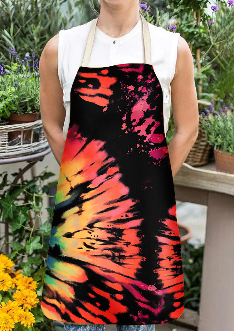 

Tools Reverse Tie Dye Rainbow Halter Tie Apron in Multicolor. Size