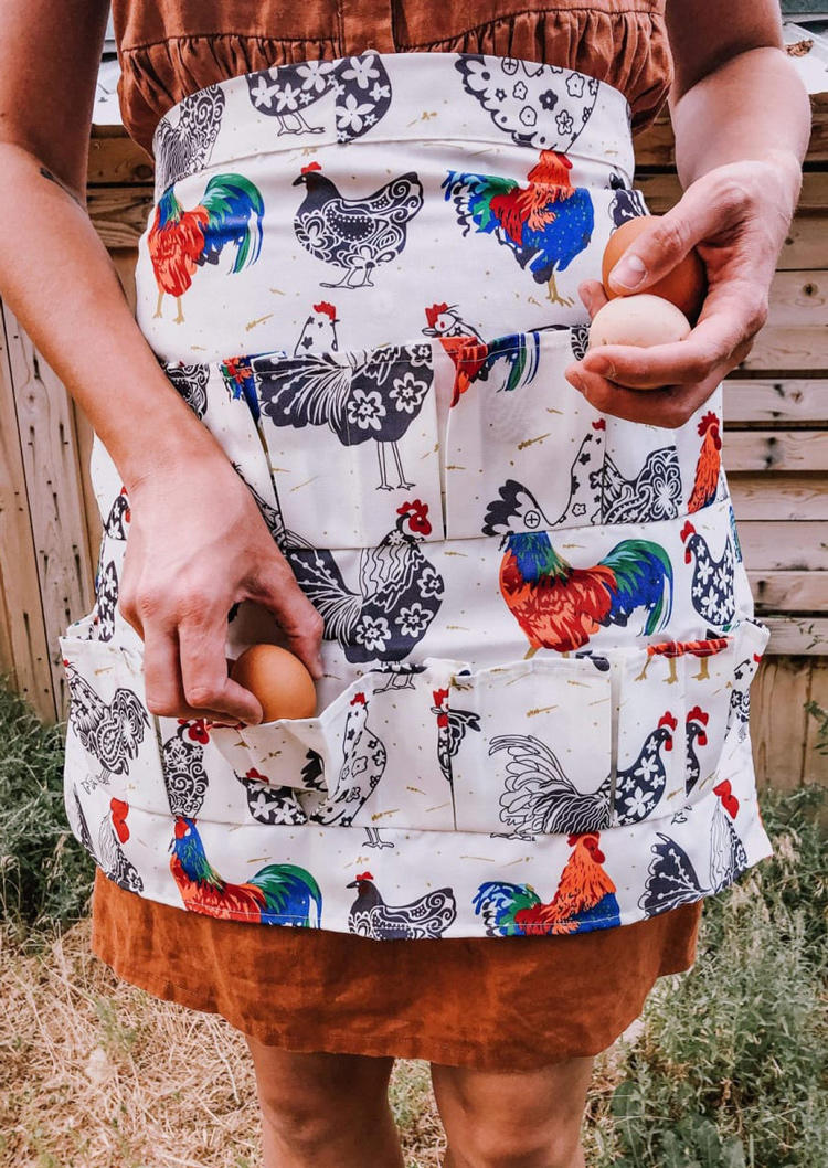 

Tools Durable Chicken Egg Gathering Canvas Apron in Multicolor. Size