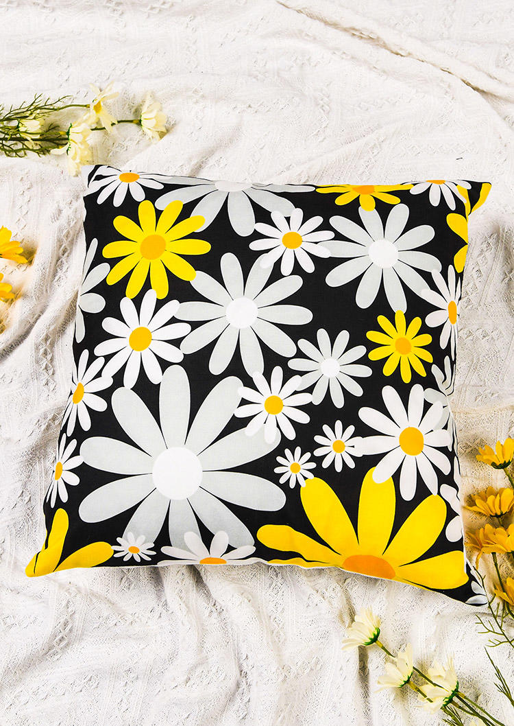 

Pillowcase Daisy Pillowcase without Pillow in Black,Gray. Size