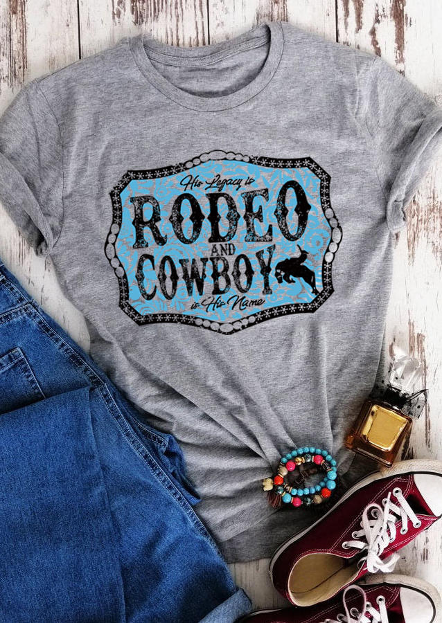 

T-shirts Tees Rodeo And Cowboy T-Shirt Tee in Gray. Size
