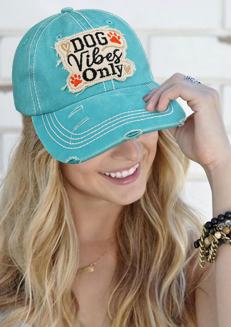 

Dog Vibes Only Paw Baseball Cap, Green, 511476