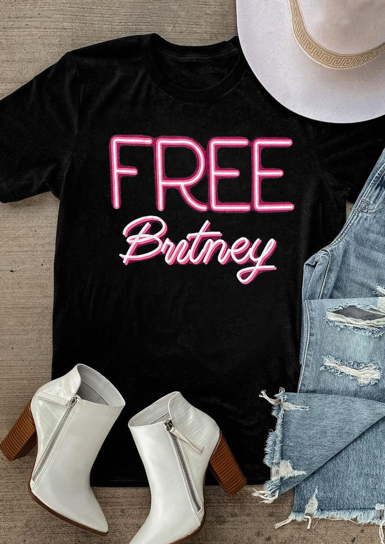 

T-shirts Tees Free Britney O-Neck T-Shirt Tee in Black. Size: ,M,L,XL
