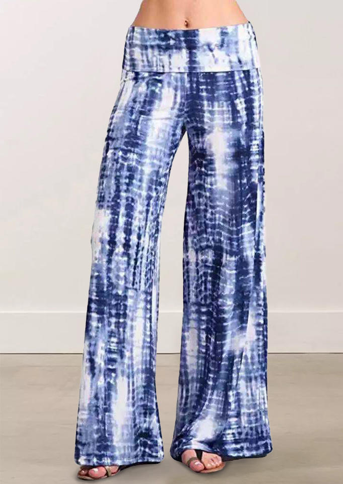 

Pants Tie Dye Wide Legs Pants in Blue. Size