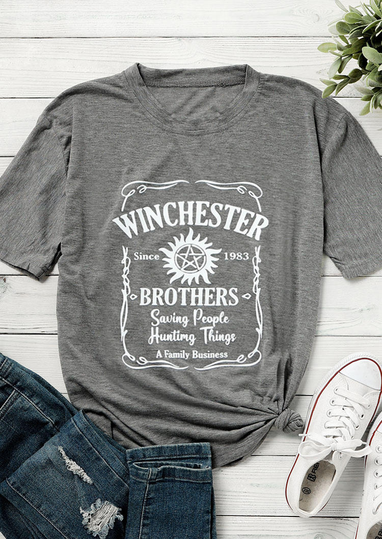 

T-shirts Tees Winchester Brothers Since 1983 T-Shirt Tee in Gray. Size