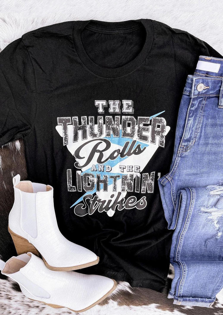 

T-shirts Tees The Thunder Rolla And The Lightnin' Strikes T-Shirt Tee in Black. Size