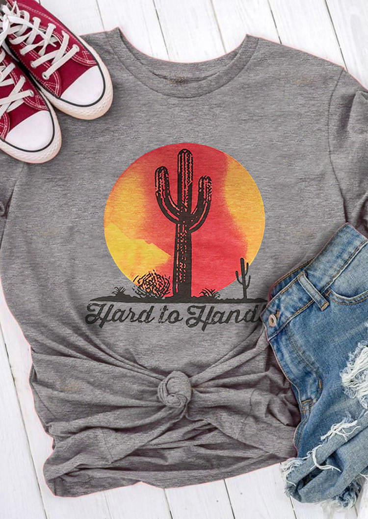 

T-shirts Tees Cactus Hard To Handle T-Shirt Tee in Gray. Size