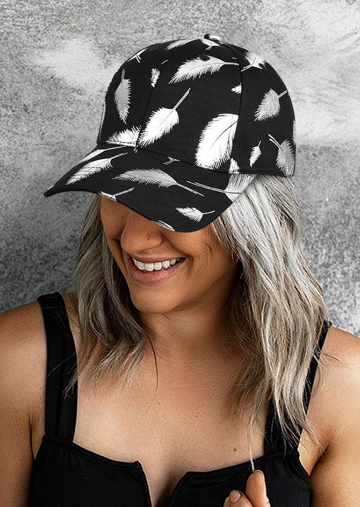 

Hats Feather Hollow Out Adjustable Baseball Cap in Gold,Silver. Size
