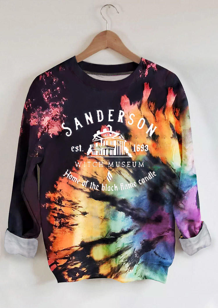Sweatshirts Home Of The Black Flame Candle Tie Dye Sweatshirt in Multicolor. Size: L,M,S,XL