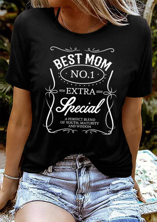 

T-shirts Tees Best Mom NO.1 Extra Special T-Shirt Tee in Black. Size: ,M,L,XL