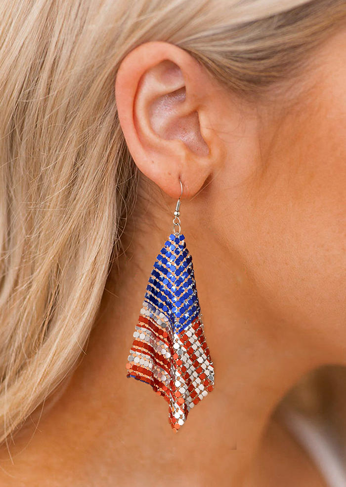 

Earrings Leopard Rainbow American Flag Pendant Earrings in Pattern2. Size