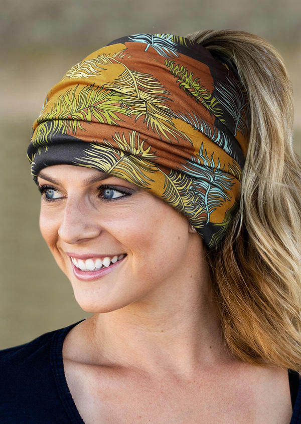 

Feather Elastic Yoga Sport Wide Headband in Multicolor. Size