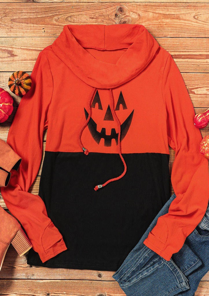 Sweatshirts Pumpkin Long Sleeve Sweatshirt in Orange. Size: 3XL,S