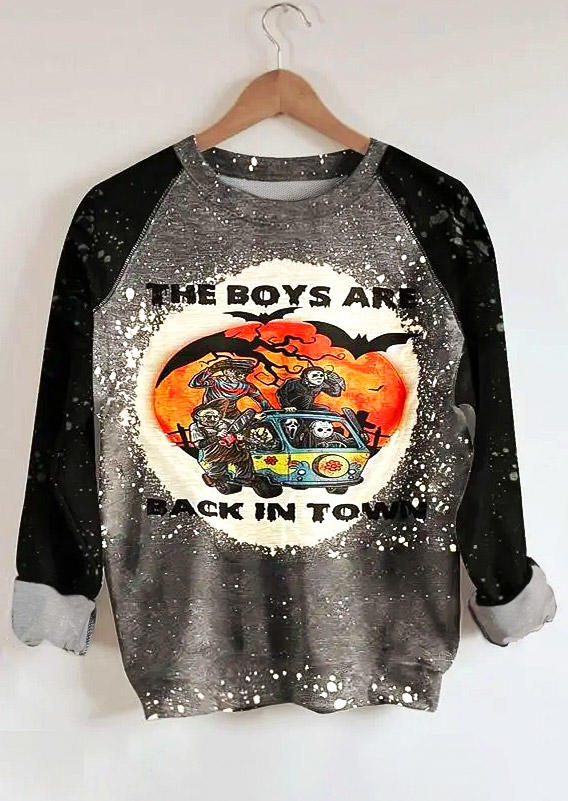 

Sweatshirts The Boys Are Back In Town Bleached Sweatshirt in Gray. Size