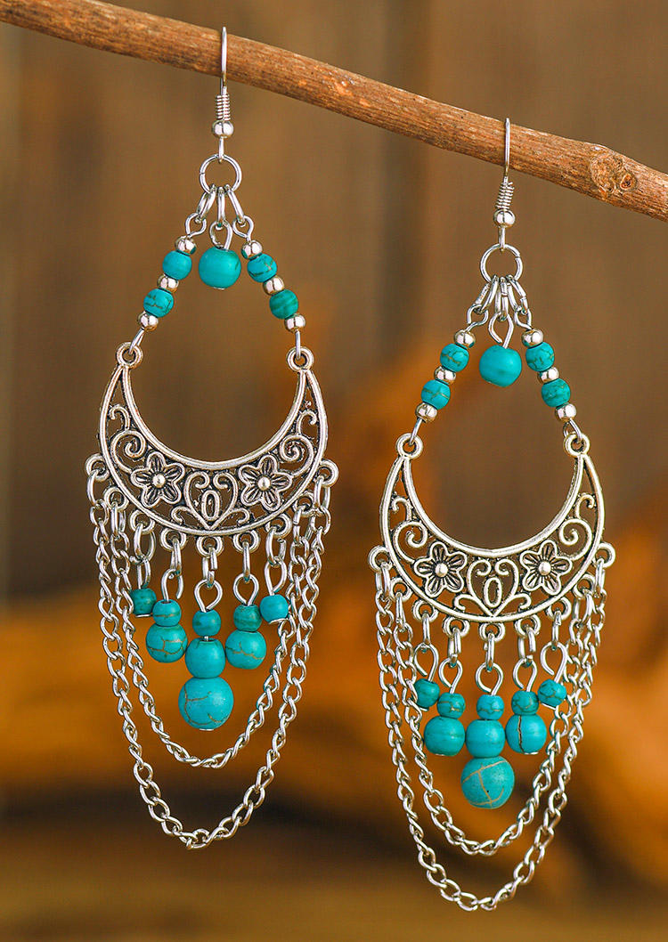 

Earrings Bohemian Turquoise Hollow Out Earrings in Pattern1. Size