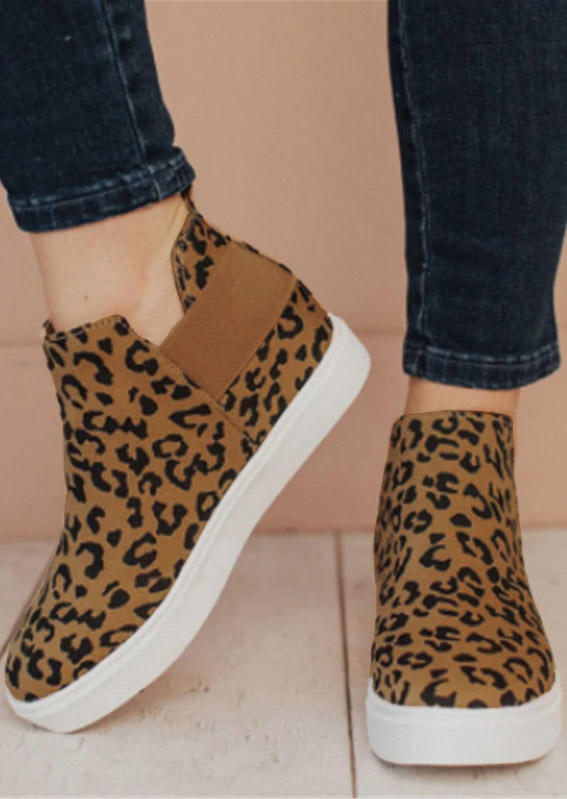

Sneakers Leopard Elastic Band Flat Sneakers in Leopard. Size: ,38,39,40,41