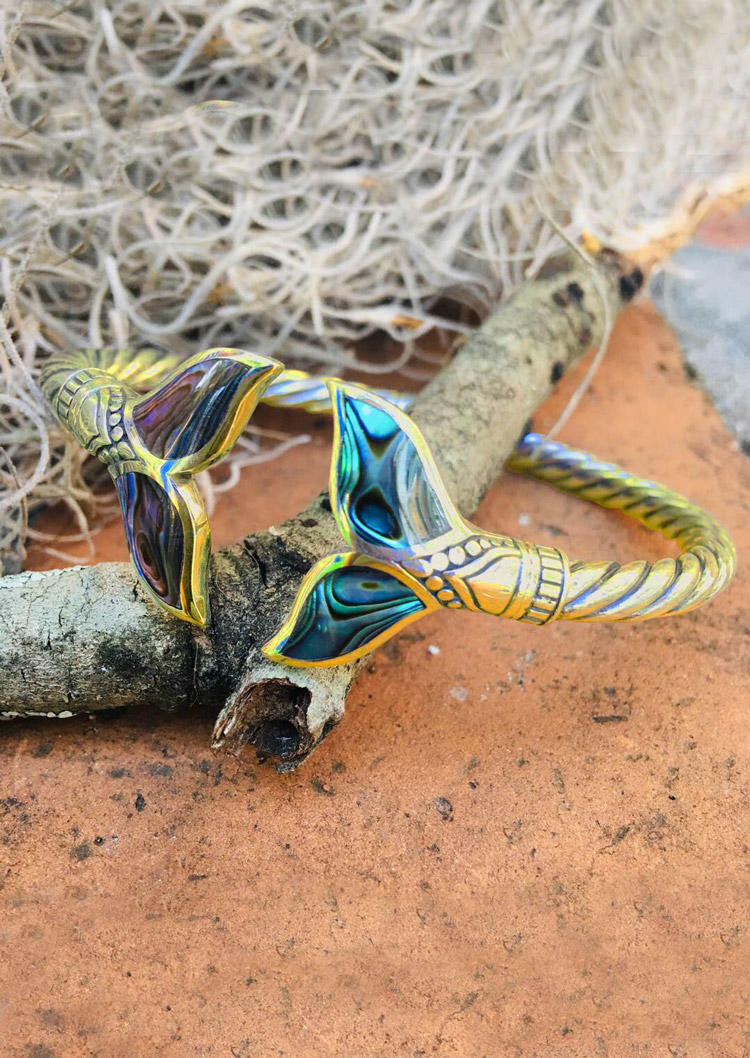 

Bracelet Mermaid Tail Bangle Bracelet in Gold. Size