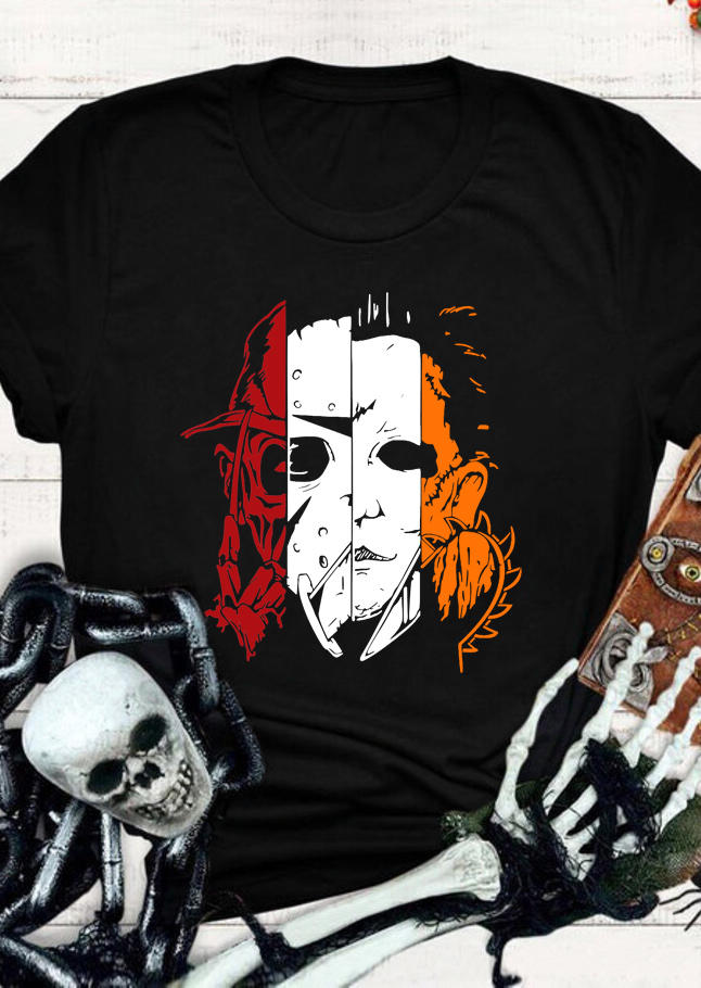 

T-shirts Tees Halloween Horror Movie ers Character T-Shirt Tee in Black. Size