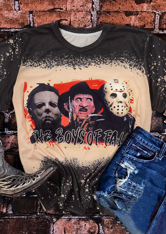 T-shirts Tees Horror Movie The Boys Of Fall T-Shirt Tee in Black. Size: 3XL,L,M,S,XL