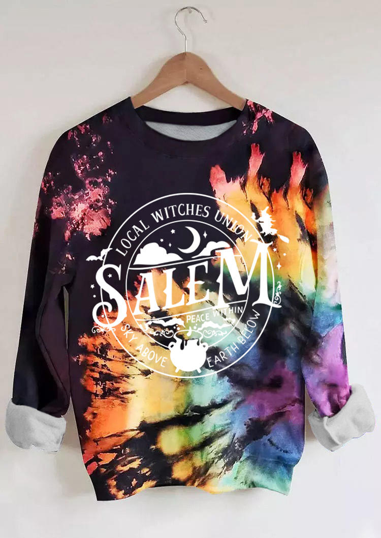 

Sweatshirts Reverse Tie Dye Rainbow Salem Pullover Sweatshirt in Multicolor. Size: M